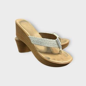 Y2K Woven Flip Flop, Wedge Sandal